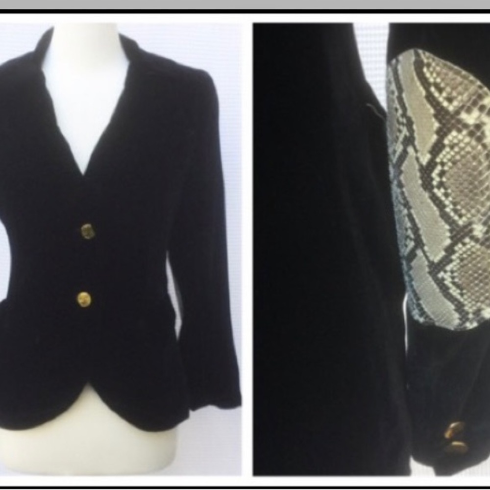 Alice and Olivia Black Velvet Blazer New w/o tags
